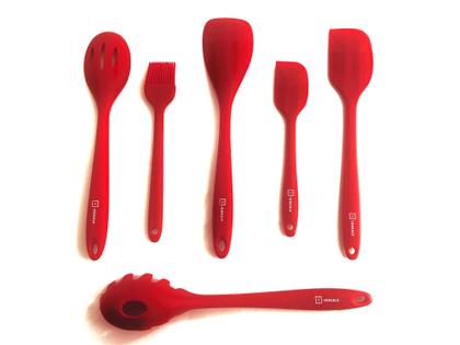 Imagem de Jogo 10 Utensílios Silicone Cozinha Vermelho