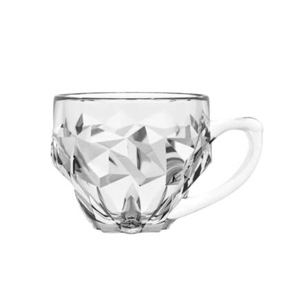 Imagem de Jogo 10 Xícara de Café de Vidro Transparente Roks 185ml Em Casa Tem