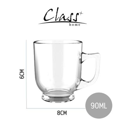 Imagem de Jogo 10 Xícaras de Café Mini Caneca de Vidro 90ml Orlando Transparente City Glass