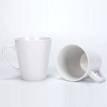 Imagem de Jogo 12 Canecas Xicara em Melamina 350ml Branca Café Chá