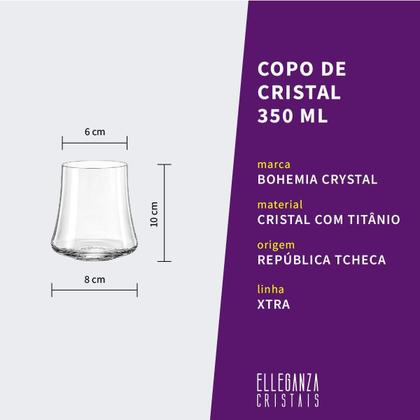 Imagem de Jogo 12 Copos De Cristal Água E Whisky Linha Xtra Bohemia