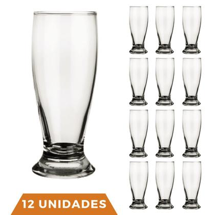 Imagem de Jogo 12 Copos Vidro Transparente Munich 200ml Chopp Bar Nadir