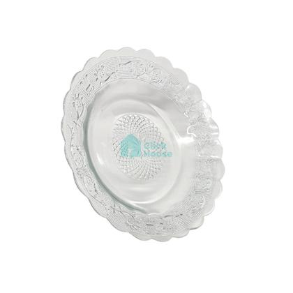 Imagem de Jogo 12 Peças Aparelho de Jantar 6 Pratos Fundo Liso Vidro + 6 Copos Long