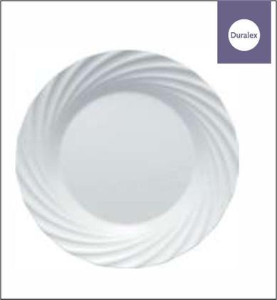 Imagem de Jogo 12 Pratos Jasmin Raso Jantar - Almoço - 25Cm Branco