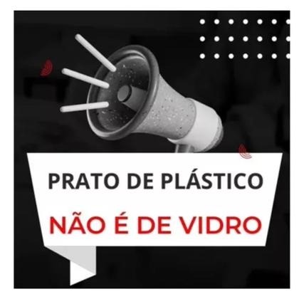 Imagem de Jogo 12 Pratos Refeição 25cm Raso Melamina Decorado Buffet