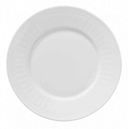 Imagem de Jogo 12 Pratos Sobremesa Vidro Opaline Branco Temperado, Kit, Conjunto - Allmix