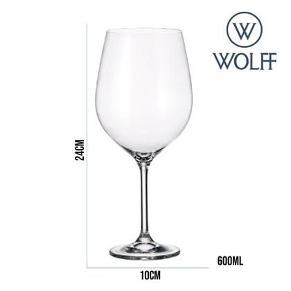 Imagem de Jogo 12 Taça para Vinho Branco 600ml em Cristal Transparente Wolff