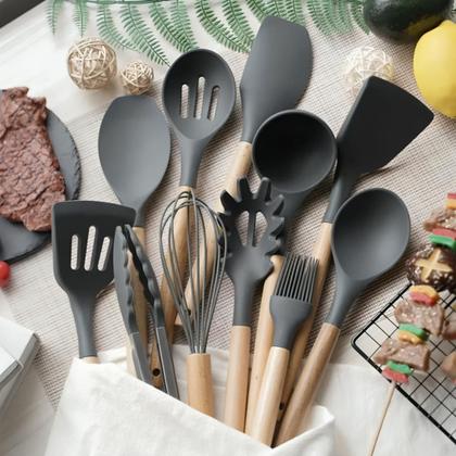 Imagem de Jogo 12 Utensílios Cozinha Silicone Para Cozinhar