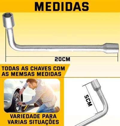 Imagem de Jogo 14 chaves biela longa em L 6mm a 19 milimetros sextavada profissional