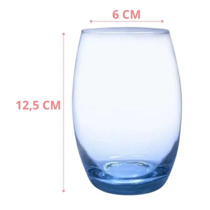 Imagem de Jogo 18 Copos Grandes Bellagio Redondo 450ml Azul