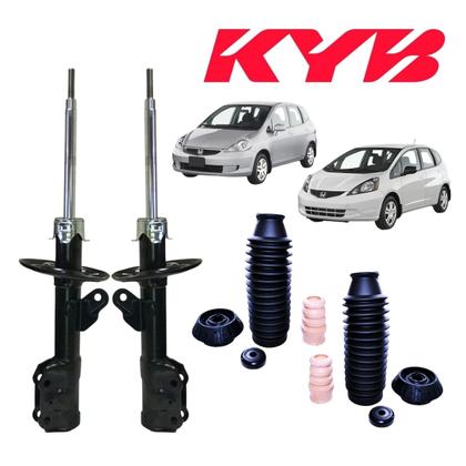 Imagem de Jogo 2 Amortecedores Kayaba Dianteiro + Batentes Honda Fit