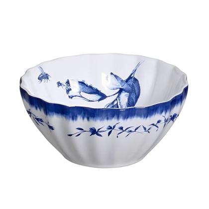 Imagem de Jogo 2 Bowl para Sopa Tigela de Cerâmica Azul e Branco Demoiselle Scalla 650ml