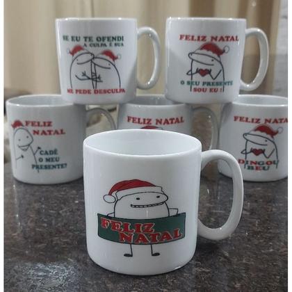 Imagem de Jogo 2 canecas 300ml Flork Feliz Natal - Kit Porcelana