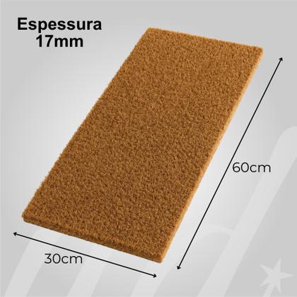 Imagem de Jogo 2 Capachos 60x30 De Fibra De Coco Porta De Entrada Uso Interno Externo Comercial Casa Decoração