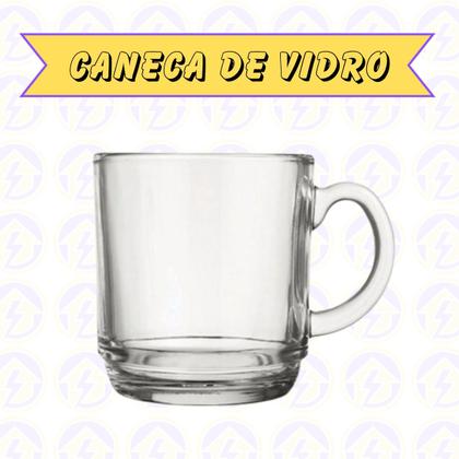 Imagem de Jogo 2 Copo Canecas Vidro Transparente 250ML Chá Café Choco