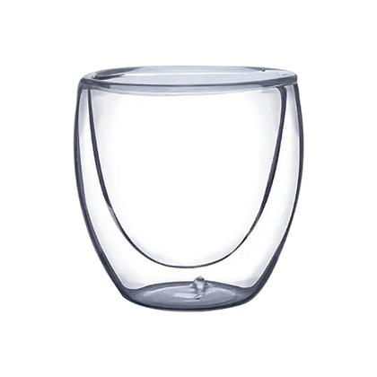 Imagem de Jogo 2 Copo Parede Dupla 80ml Vidro Borosilicato Café Espresso Expresso Mantem Temperatura - YANGZI