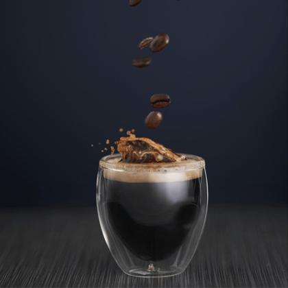 Imagem de Jogo 2 Copo Parede Dupla 80ml Vidro Borosilicato Café Espresso Expresso Mantem Temperatura - YANGZI