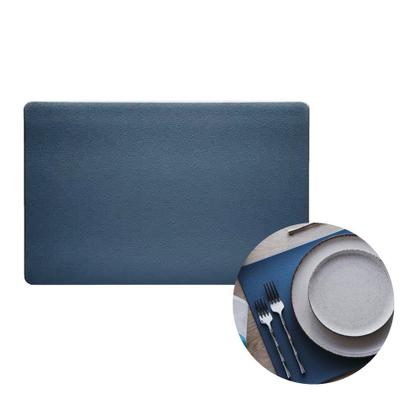 Imagem de Jogo 2 Lugares Americanos Retangular Mesa PVC Azul Escuro Executivo 30x44cm Em Casa Tem
