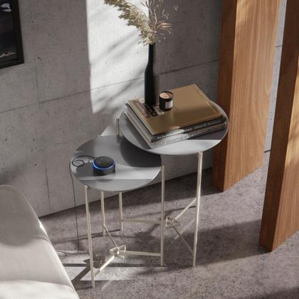 Imagem de Jogo 2 Mesas laterais para Sala quarto Escritório EJ Móveis Prisma