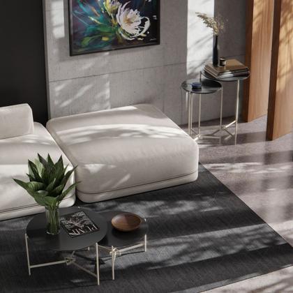 Imagem de Jogo 2 Mesas laterais para Sala quarto Escritório EJ Móveis Prisma