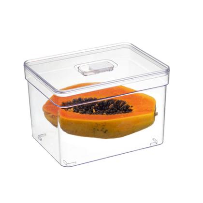 Jogo 2 Organizador de Geladeira 3,8L Acrílico Tampa Conserva Alimentos - PLASTUTTI Imagem de Jogo 2 Organizador de Geladeira 3,8L Acrílico Tampa Conserva Alimentos