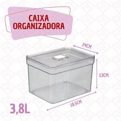 Jogo 2 Organizador de Geladeira 3,8L Acrílico Tampa Conserva Alimentos - PLASTUTTI Imagem de Jogo 2 Organizador de Geladeira 3,8L Acrílico Tampa Conserva Alimentos