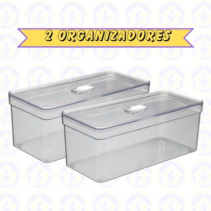 Imagem de Jogo 2 Organizadores Elegance Retangular Com Tampa Resistente