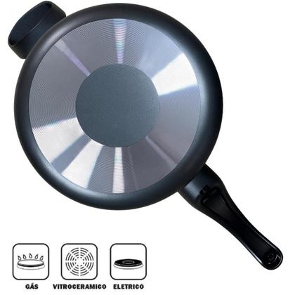 Imagem de Jogo 2 Panela De Pressão 4,5L E 3L Antiaderente Fechamento Externo Multiuso Caçarola Cor Grafite