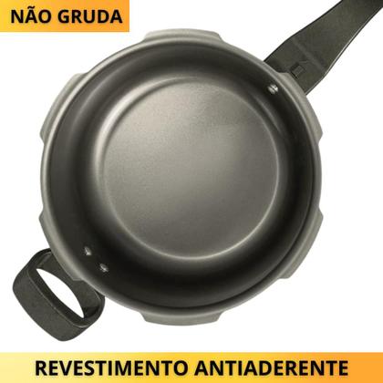 Imagem de Jogo 2 Panela De Pressão 4,5L E 3L Antiaderente Fechamento Externo Multiuso Caçarola Cor Vermelha