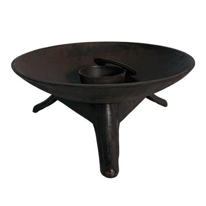 Imagem de Jogo 2 Poltronas Leroy com Puff e Lareira Ferro Fundido