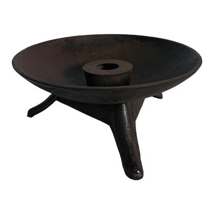 Imagem de Jogo 2 Poltronas Leroy com Puff e Lareira Ferro Fundido