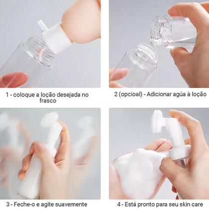 Imagem de Jogo 2 Pumpp Frasco Espumador Com Escova de Silicone 180ml