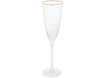 Imagem de Jogo 2 Taças de Champanhe Vidro Wolff Borda Dourada Lines 300ml