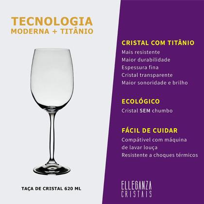 Imagem de Jogo 2 Taças De Cristal Água 620 Ml Linha Chanson Bohemia