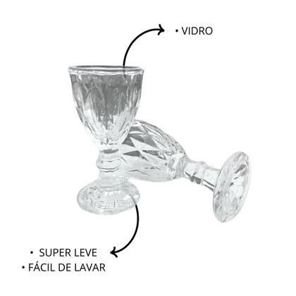 Imagem de Jogo 24 Mini Taças De Vidro para Licor 50ml Luxo