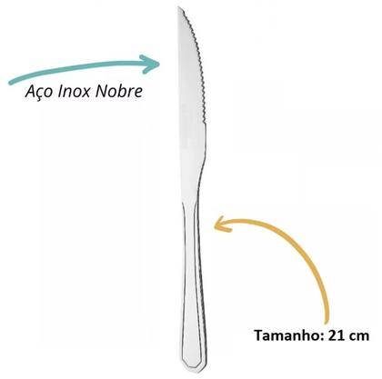 Imagem de Jogo 24 Peças Garfo Faca Inox - Churrasco / Bar/ Restaurante