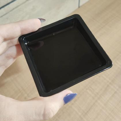 Imagem de Jogo 24 Porta Shoyu 50ml cada Molheiras Sushi Pretas Quadradas Nozoki Uno Coza Plástico