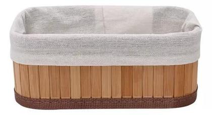 Imagem de jogo 3 cestos organizadores pequenos bambu claro mimo style