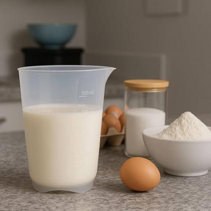 Imagem de Jogo 3 Copos Medidores de Plástico 500ml com Bico Dosador