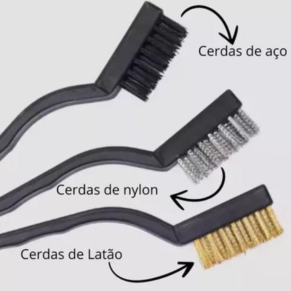 Imagem de Jogo 3 escovas detalhamento em nylon - MTX