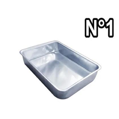 Imagem de Jogo 3 Forma de Bolo Retangular Alumínio Profissional