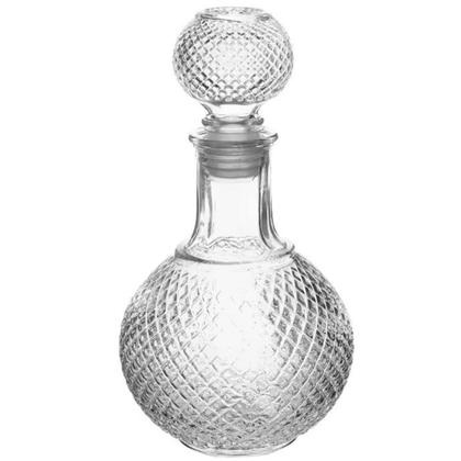 Imagem de Jogo 3 Frascos Vidro Licoreira + 6 Mini Cálices Cristal Lapidada Whisky Licor Decoração