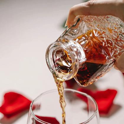 Imagem de Jogo 3 Frascos Vidro Licoreira + 6 Mini Cálices Cristal Lapidada Whisky Licor Decoração