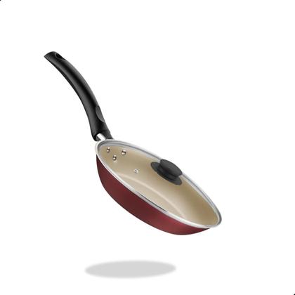 Imagem de Jogo 3 frigideiras com tampa tramontina antiaderente