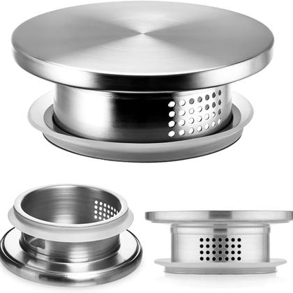 Imagem de Jogo 3 Jarras Vidro Transparente Medio 1,7L Com Tampa Aço Inox