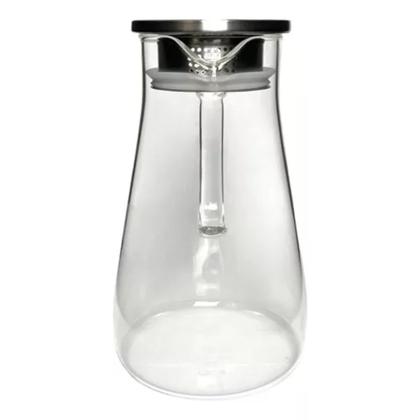 Imagem de Jogo 3 Jarras Vidro Transparente Medio 1,7L Com Tampa Aço Inox