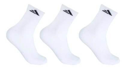 Imagem de Jogo 3 Pares Meias Cano Médio Unissex Cor Branca Confortável