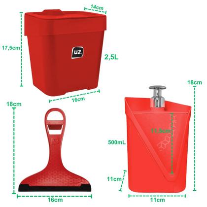 Imagem de Jogo 3 Peças Utensílios cozinha Acessórios Pia Lixinho