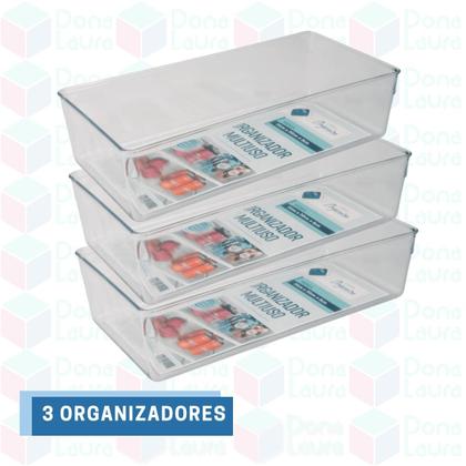 Imagem de Jogo 3 Porta Objetos Multiuso Organizador Grande Guarda Alimentos