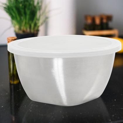 Imagem de Jogo 3 Potes com Tampa Aço Inox Gourmet Mix Organização Cozinha